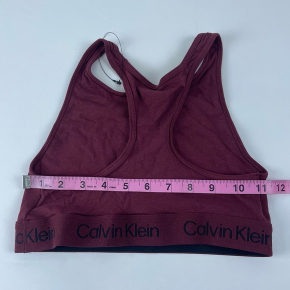 NEW Calvin Klein Racerback Burgundy Bra Pullover Womens Small NWOT - Picture 7 of 8